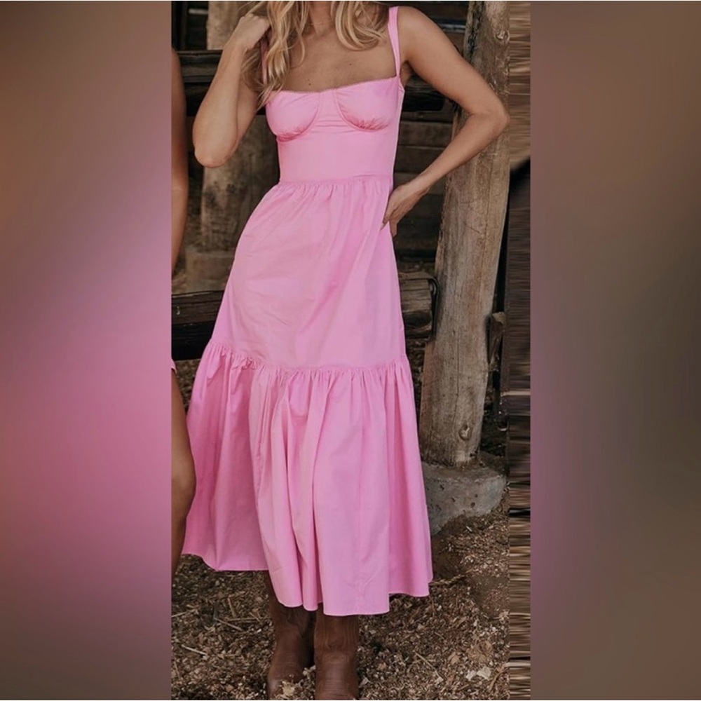 House of CB Pink Midi Dress